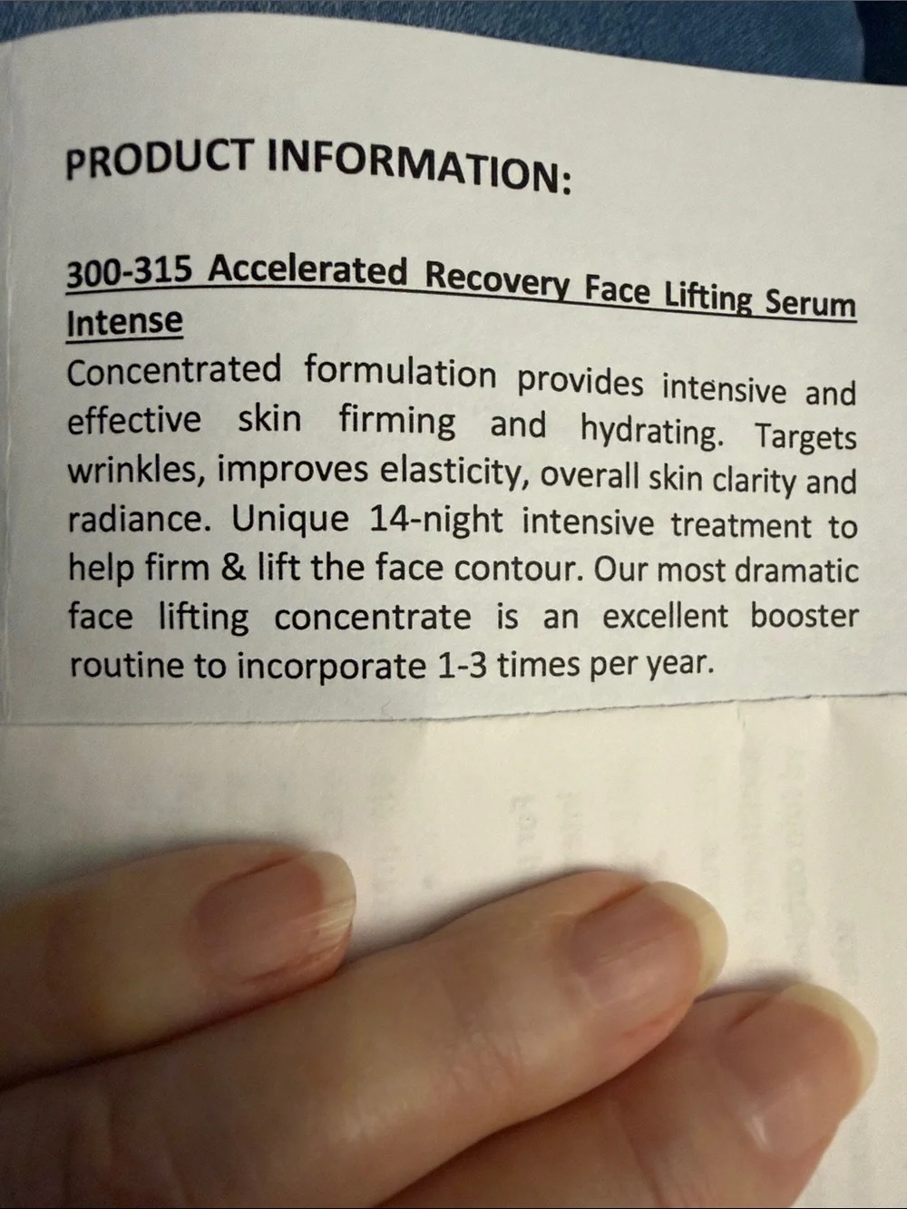 Isomers Face Lifting Serum Intense- Accelerated Recovery 1.01 oz